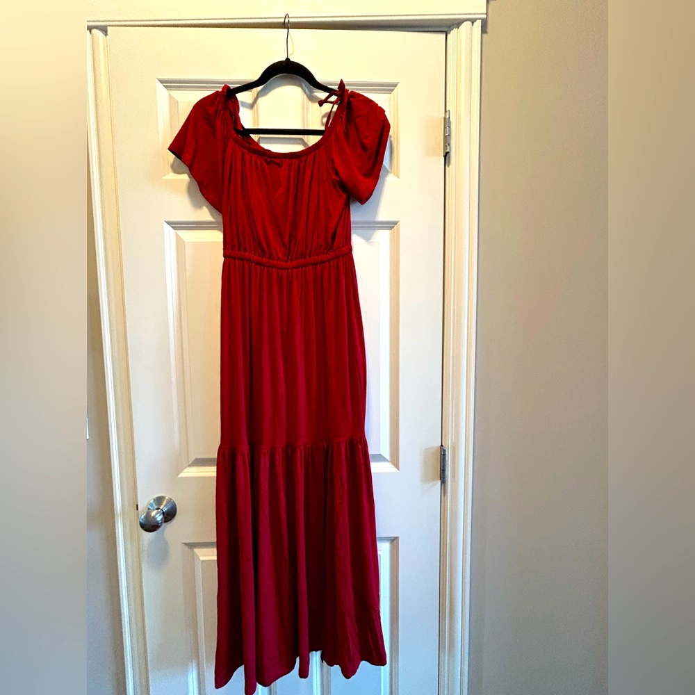 Express Red Maxi Dress